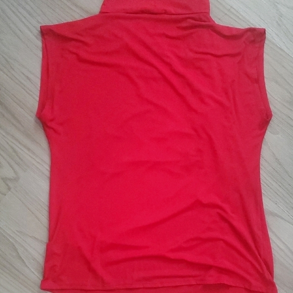 Zac & Rachel Red Drape Front Blouse - Picture 4 of 4